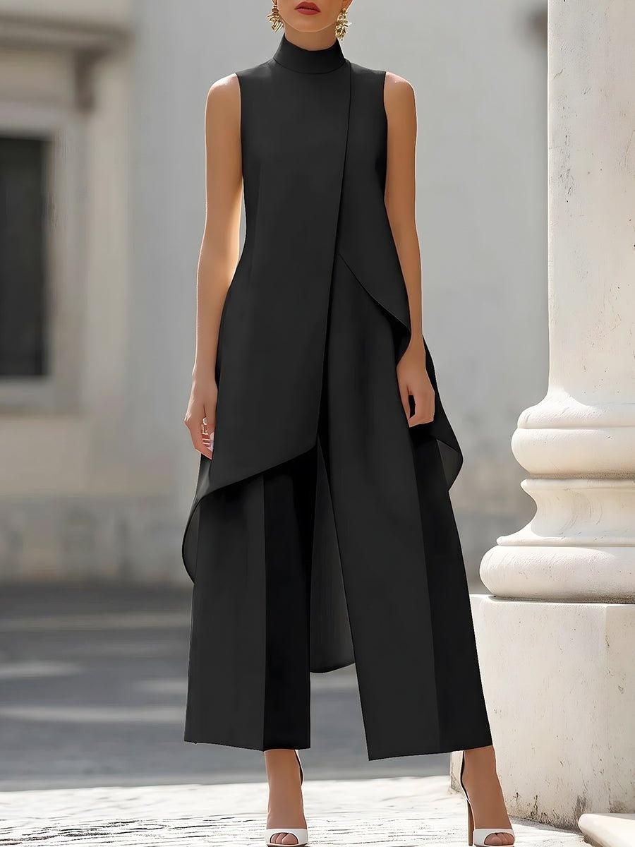 Conjunto elegante de cuello alto