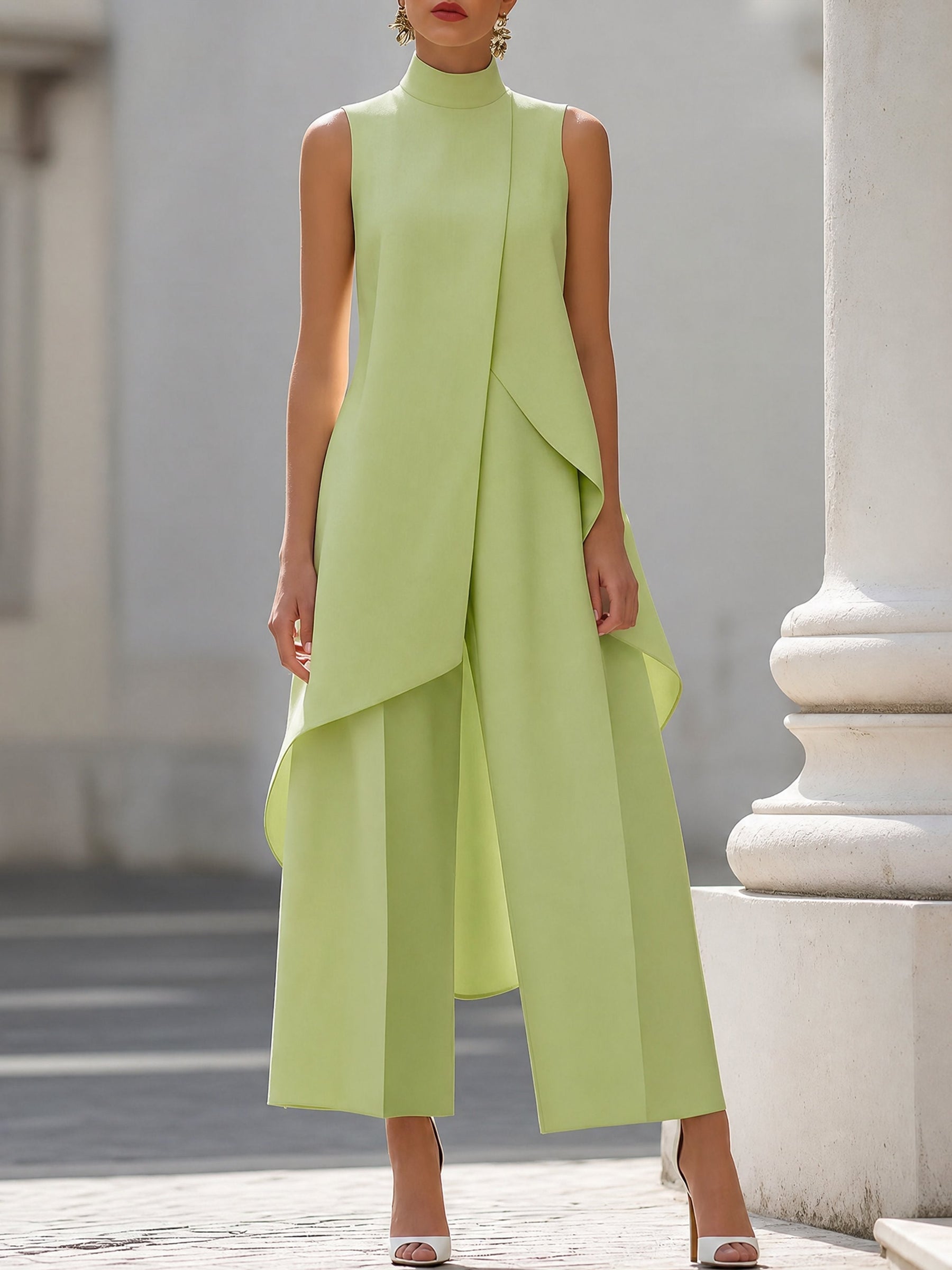 Conjunto elegante de cuello alto