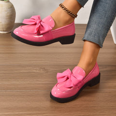Mocasín de charol de plataforma