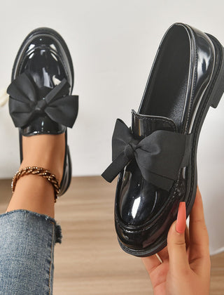Mocasín de charol de plataforma