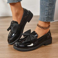 Mocasín de charol de plataforma