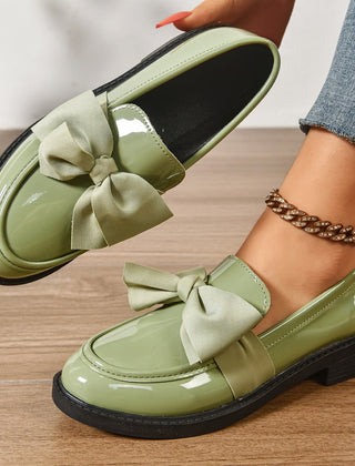 Mocasín de charol de plataforma