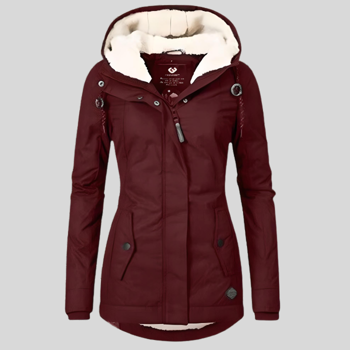 Parka impermeable con forro de borreguito