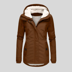 Parka impermeable con forro de borreguito
