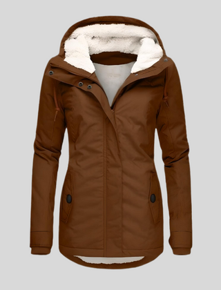 Parka impermeable con forro de borreguito