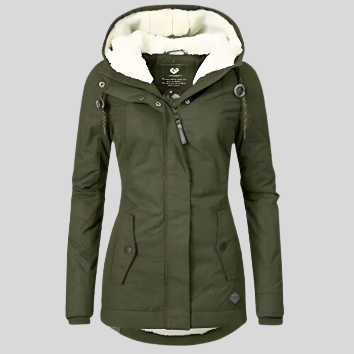 Parka impermeable con forro de borreguito