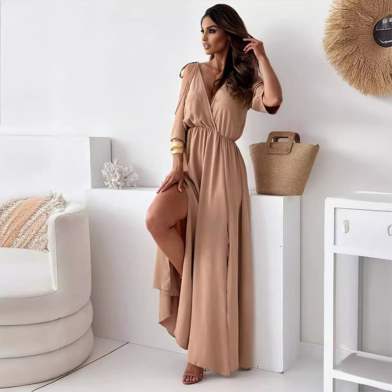 Vestido maxi elegante con abertura - Raúl & Sara Madrid
