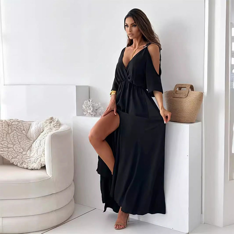 Vestido maxi elegante con abertura - Raúl & Sara Madrid