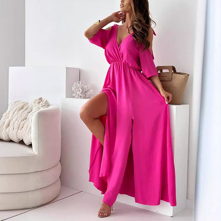 Olivia™ | Vestido maxi elegante con abertura