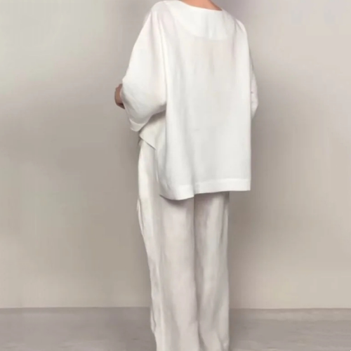 Conjunto de algodón y lino de 2 piezas - Raúl & Sara Madrid
