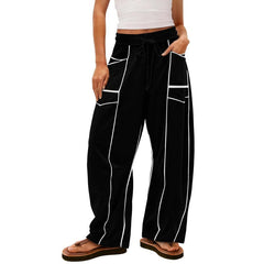 Pantalón ligero de pierna ancha con cordón para mujer - Raúl & Sara Madrid