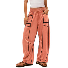 Pantalón ligero de pierna ancha con cordón para mujer - Raúl & Sara Madrid
