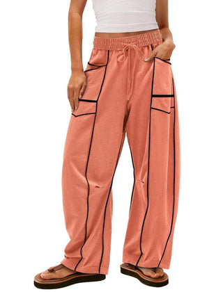 Pantalón ligero de pierna ancha con cordón para mujer - Raúl & Sara Madrid
