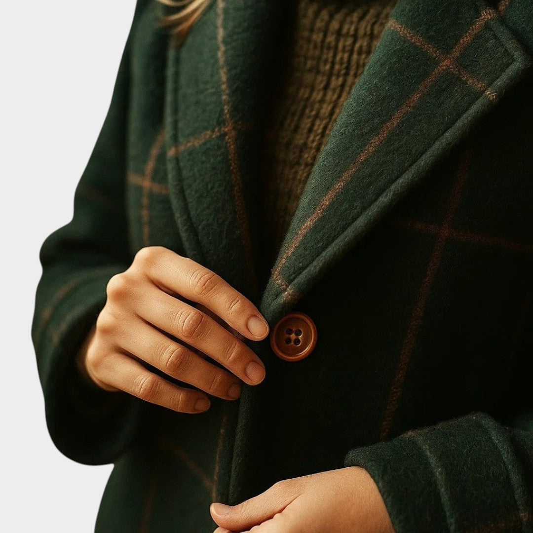 Adriana™ | Abrigo Clásico de Invierno con Diseño de Cuadros