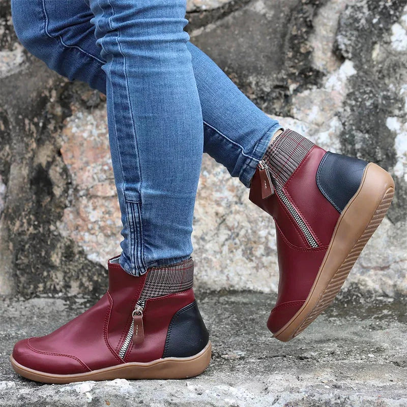 Botines de invierno con cremallera