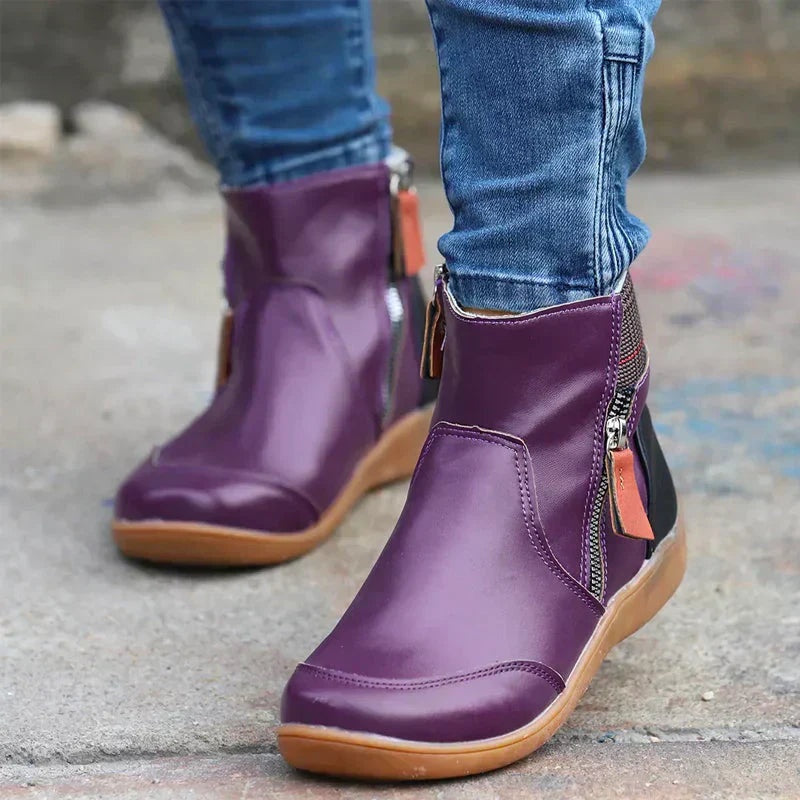 Botines de invierno con cremallera