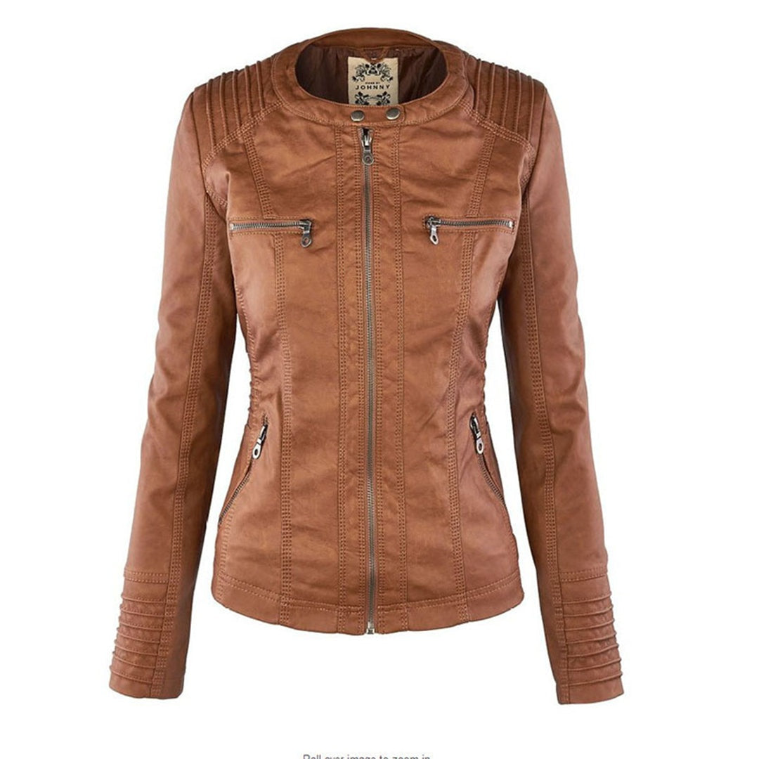 Chaqueta motera con capucha