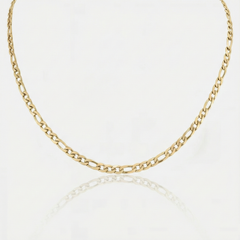 Collar dorado de diseño minimalista con eslabones - Raúl & Sara Madrid