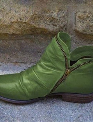 Valentina · Botines de piel con cremallera