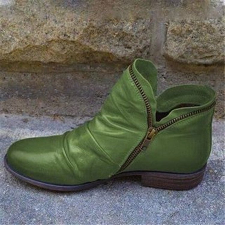 Valentina · Botines de piel con cremallera