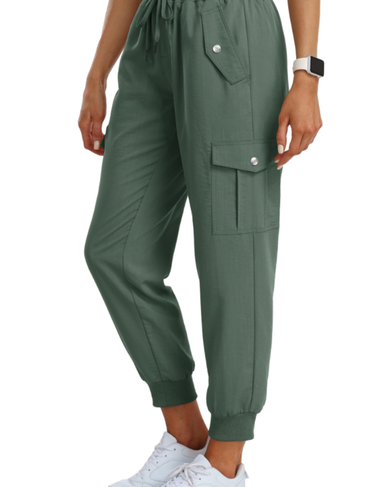 Apolline Pantalon Cargo Femme – Léger, Respirant, Taille Élastique & 6 Poches