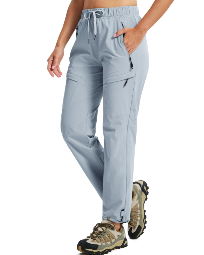 Manon Pantalon Randonnée Femme – Déperlant, UPF 50+, Stretch & 5 Poches Zippées