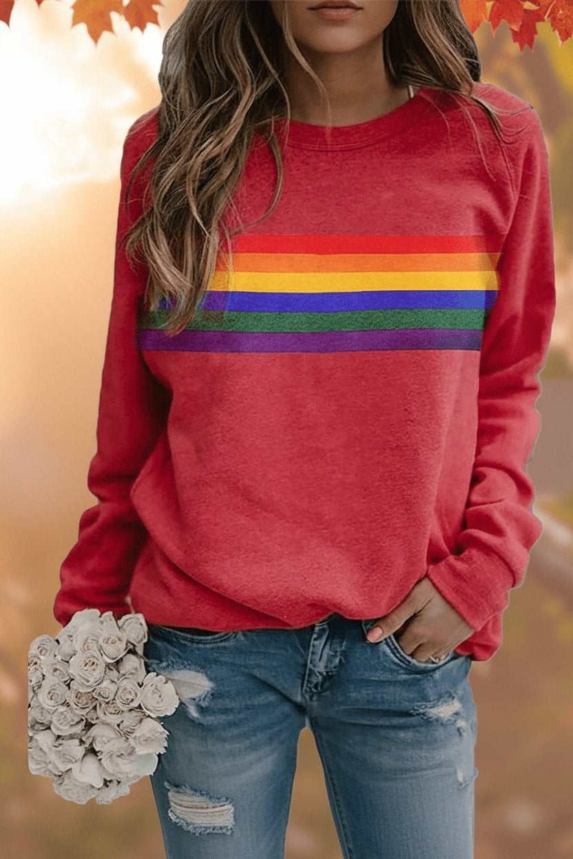 Sudadera oversize de rayas