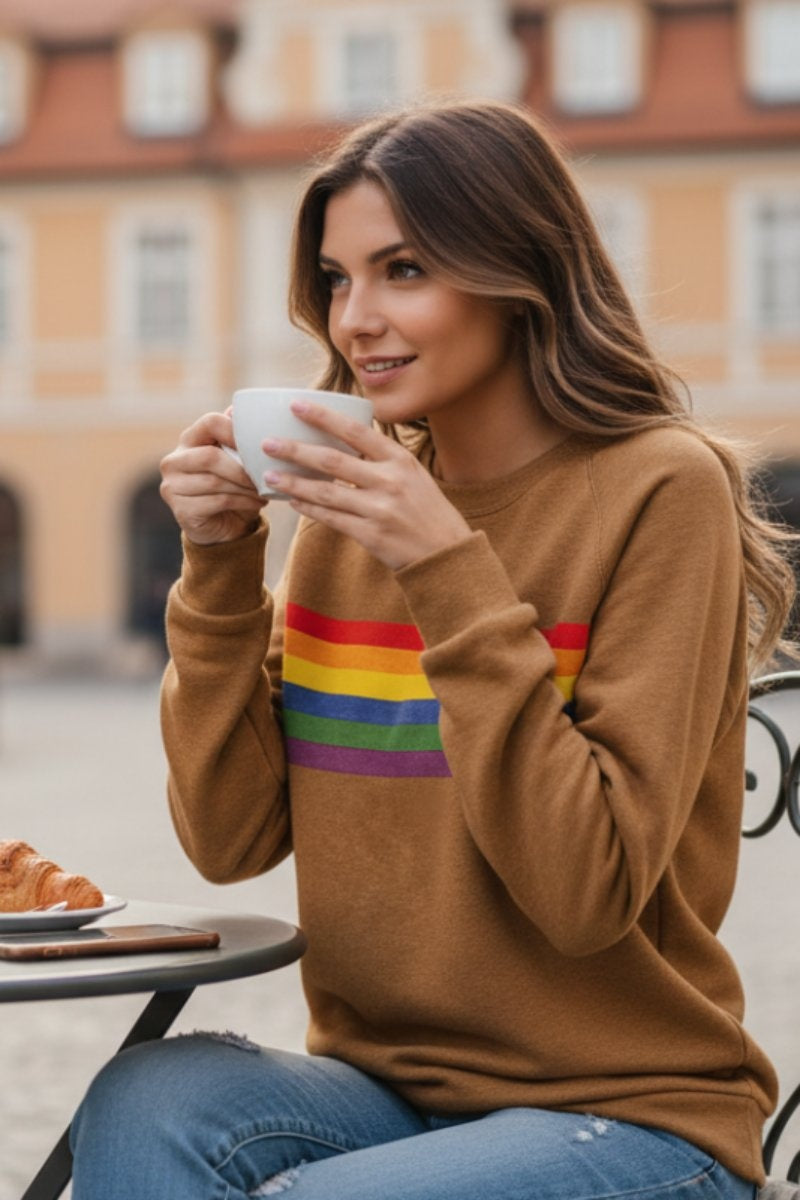 Sudadera oversize de rayas