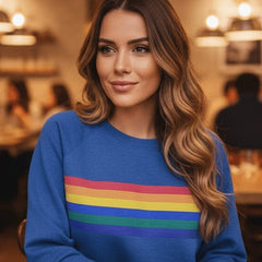 Sudadera oversize de rayas