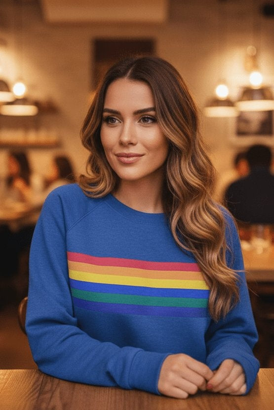 Sudadera oversize de rayas