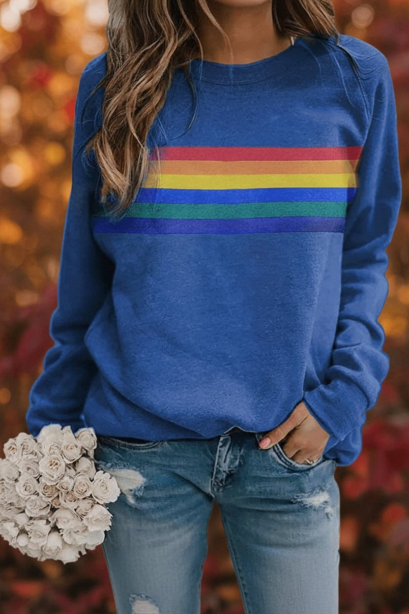 Sudadera oversize de rayas