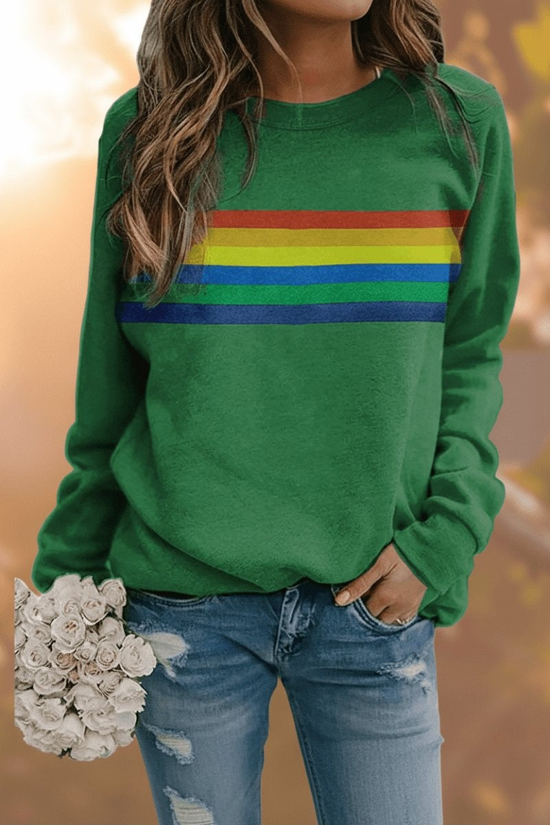 Sudadera oversize de rayas